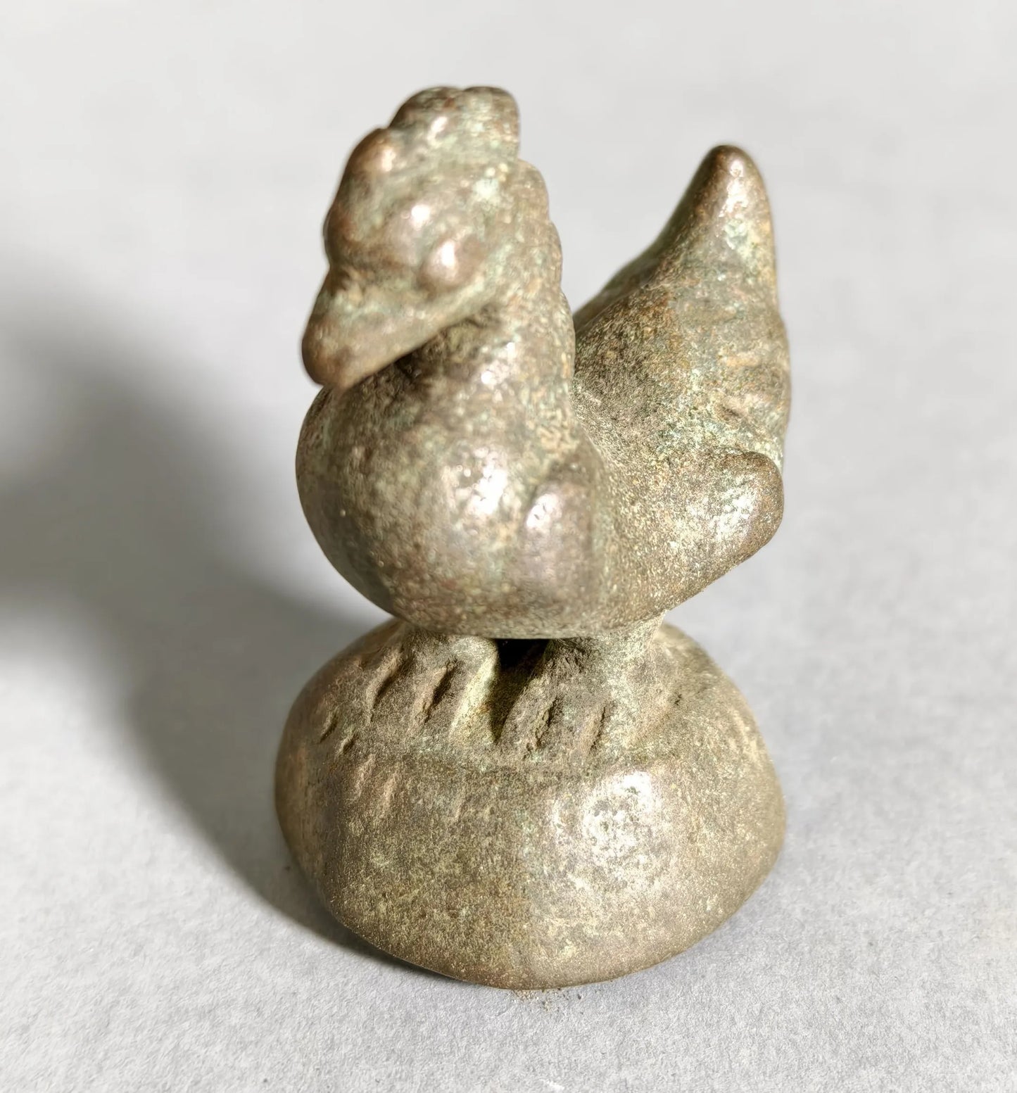 Burmesisches Bronze-Hahn Opium-Gewicht